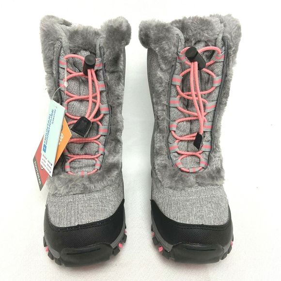 Mountain Warehouse Ohio Youth Snow Boots Pink Light Pink- Kids Warm Winter Shoes - Picture 3 of 11